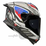 کلاه کاسکت فک ثابت برند استیل برد مدل SBH_57 matte black-white f8