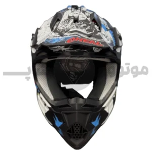 کلاه کاسکت کراسی برند اونیل Matte black white red