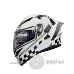 کلاه کاسکت فک متحرک برند کایک white checkered