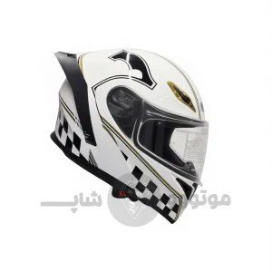 کلاه کاسکت فک متحرک برند کایک white checkered