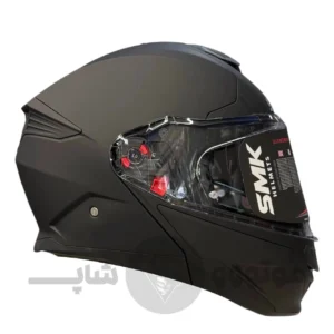 کلاه کاسکت فک متحرک برند SMK مدل GOLLWING مشکی مات