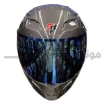 کلاه کاسکت فک متحرک برند استیل برد مدل sb20 glossy grey
