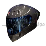 کلاه کاسکت فک متحرک برند استیل برد مدل sb20 glossy grey