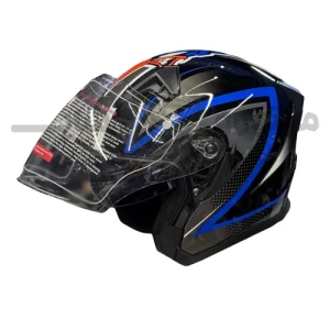 کلاه کاسکت بدون فک برند DA1 مدلglossy black blue 407