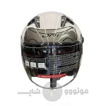 کلاه کاسکت بدون فک برند DA1 مدل matte black with graphic a blue 407