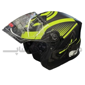 کلاه کاسکت بدون فک برند DA1 مدل monky neon 407