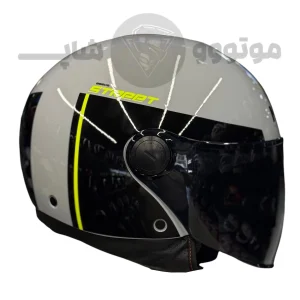 کلاه کاسکت بدون فک برند MT مدل Glossy gray line green