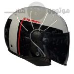 کلاه کاسکت بدون فک برند MT مدل Glossy gray line red