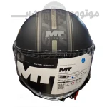 کلاه کاسکت بدون فک برند MT مدل Matt black line gray