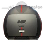 کلاه کاسکت بدون فک برند MT مدل matte black line red