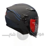 کلاه کاسکت بدون فک برند ردلاین مدل 956 مشکی مات آبی