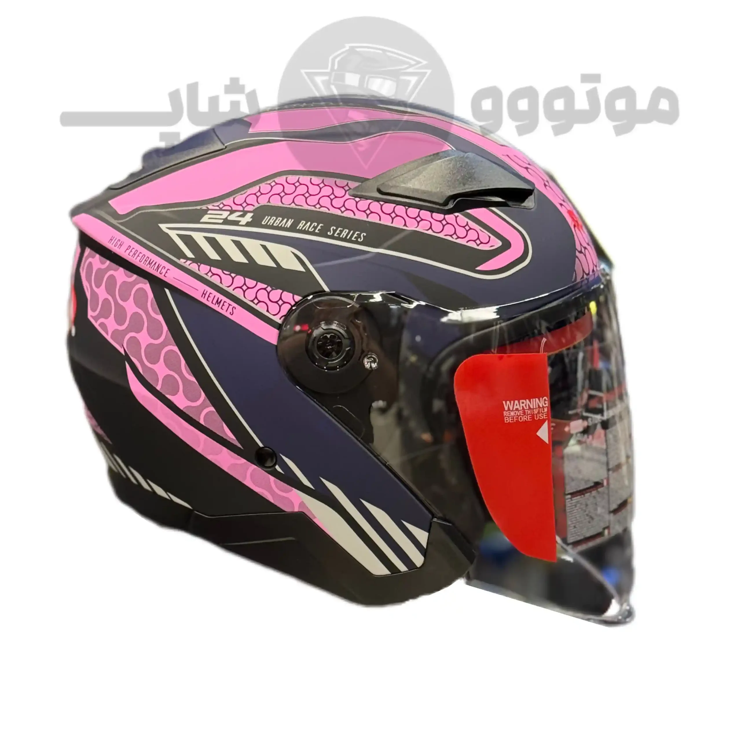 helmet-without-jaw-redline-956-matte-black-pink (1) کلاه کاسکت بدون فک برند ردلاین مدل 956 مشکی مات صورتی