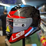 کلاه کاسکت فک ثابت برند ls2 مدل Ls2 ff800 glossy red blue