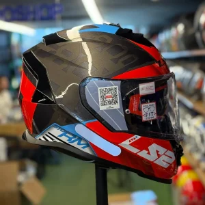 کلاه کاسکت فک ثابت برند ls2 مدل Ls2 ff800 glossy red blue