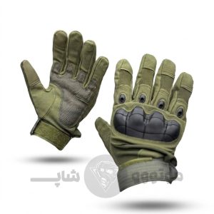 دستکش پروتکشن دار مدل تاکتیکال سبز