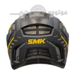 کلاه کاسکت فک ثابت برند smk مدل AGNAR Matte black yellow line
