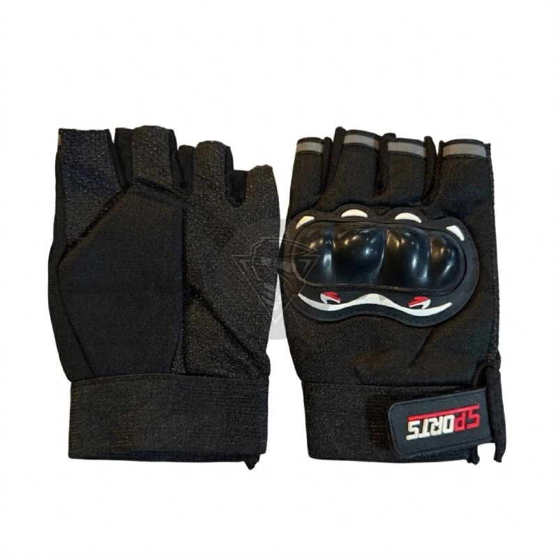 gloves protective padding half-finger sports Black دستکش پروتکشن دار نیم انگشت برند اسپرت مشکی