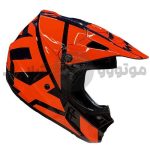کلاه کاسکت کراسی برند فاکس Glossy orange black