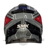 کلاه کاسکت کراسی برند smk مدل Glossy gray red