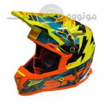 کلاه کاسکت کراسی برند smk مدل Glossy mix color 1
