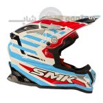 کلاه کاسکت کراسی برند smk مدل Glossy mix color