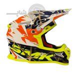 کلاه کاسکت کراسی برند smk مدل Glossy mix color