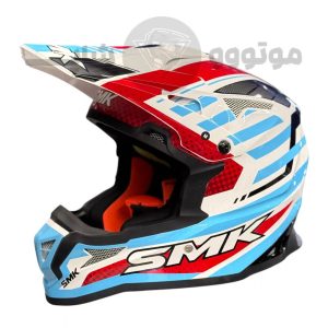 کلاه کاسکت کراسی برند smk مدل Glossy mix color