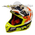 کلاه کاسکت کراسی برند smk مدل Glossy mix color