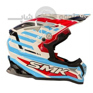 کلاه کاسکت کراسی برند smk مدل Glossy mix color