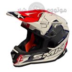 کلاه کاسکت کراسی برند smk مدل Glossy mix color