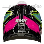 کلاه کاسکت کراسی برند smk مدل Glossy pink blue - تصویر 3