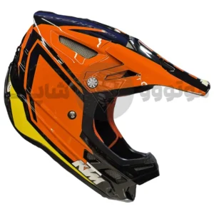 کلاه کاسکت کراسی برند 100 درصد مدل KTM Glossy orange black