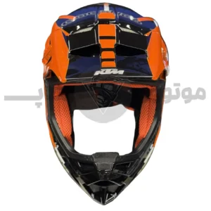 کلاه کاسکت کراسی برند 100 درصد مدل KTM Glossy orange black