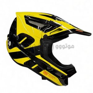 کلاه کاسکت کراسی برند 100 درصد مدل Glossy black yellow