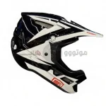 کلاه کاسکت کراسی برند 100 درصد مدل Glossy black white