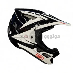 کلاه کاسکت کراسی برند 100 درصد مدل Glossy black white