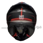 کلاه کاسکت فک ثابت فول فیس برند کایک مدل fp02 Matte black red line