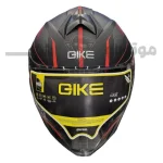 کلاه کاسکت فک ثابت فول فیس برند کایک مدل fp02 Matte black red line