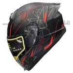 کلاه کاسکت فک ثابت فول فیس برند کایک مدل fp02 Matte black red line