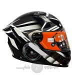 کلاه کاسکت فک ثابت برند ls2 مدل Glossy black white FF300