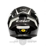 کلاه کاسکت فک ثابت برند ls2 مدل Glossy black white FF300
