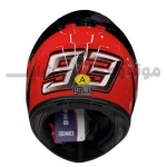 کلاه کاسکت فک ثابت برند کایک طرح Glossy red 93