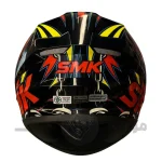 کلاه کاسکت فک ثابت برند SMK مدل Stellar Ease Red Black
