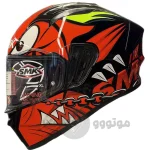 کلاه کاسکت فک ثابت برند SMK مدل Stellar Ease Red Black