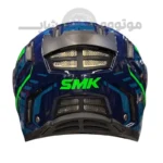 کلاه کاسکت فک ثابت برند smk مدل AGNAR Glossy blue green