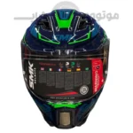 کلاه کاسکت فک ثابت برند smk مدل AGNAR Glossy blue green