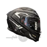کلاه کاسکت فک ثابت برند smk مدل AGNAR Matte black line white
