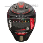 کلاه کاسکت فک ثابت برند smk مدل AGNAR Matte balck line red