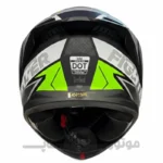 کلاه کاسکت فک ثابت برند استیل برد مدل Matte black white green