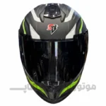 کلاه کاسکت فک ثابت برند استیل برد مدل Matte black white green